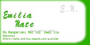 emilia mate business card